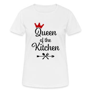 Lustige Kochschürze für Frauen - Frauen T-Shirt atmungsaktiv - Weiß - Vorne - AI Model Female 172 dark (172cm)