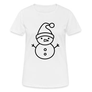 Snowman - Women's Breathable T-Shirt - white - Front - AI Model Female 172 dark (172cm)