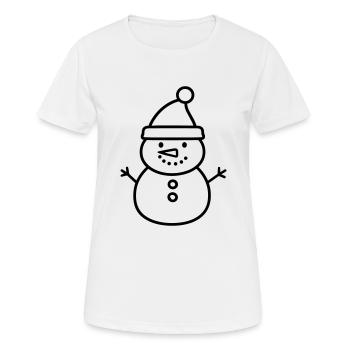 Snowman - Women's Breathable T-Shirt - white - Front - AI Model Female 172 dark (172cm)
