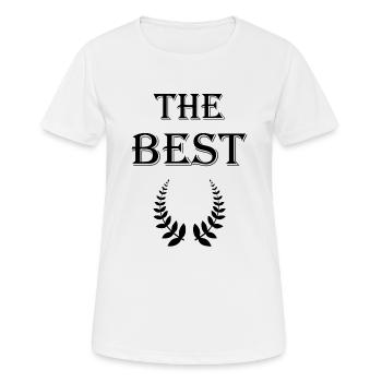 Le meilleur noir - T-shirt respirant Femme - blanc - Devant - AI Model Female 172 dark (172cm)