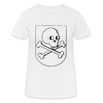 Crâne et os - T-shirt respirant Femme - blanc - Devant - AI Model Female 172 dark (172cm)
