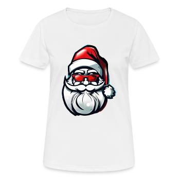 Père Noël Père Noël Noël - T-shirt respirant Femme - blanc - Devant - AI Model Female 172 dark (172cm)