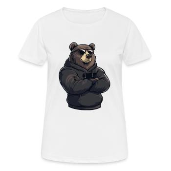 Bär Comic Braunbär - Frauen T-Shirt atmungsaktiv - Weiß - Vorne - AI Model Female 172 dark (172cm)