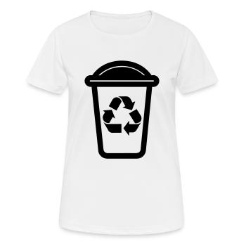 poubelle - T-shirt respirant Femme - blanc - Devant - AI Model Female 172 dark (172cm)