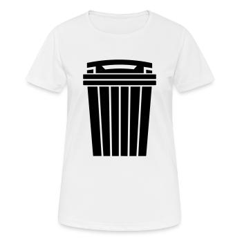 poubelle - T-shirt respirant Femme - blanc - Devant - AI Model Female 172 dark (172cm)