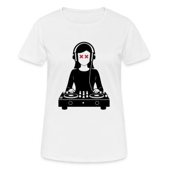 DJ Turntables Party Frau - Frauen T-Shirt atmungsaktiv - Weiß - Vorne - AI Model Female 172 dark (172cm)