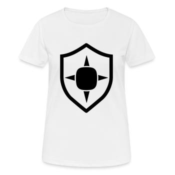 Schild - Frauen T-Shirt atmungsaktiv - Weiß - Vorne - AI Model Female 172 dark (172cm)