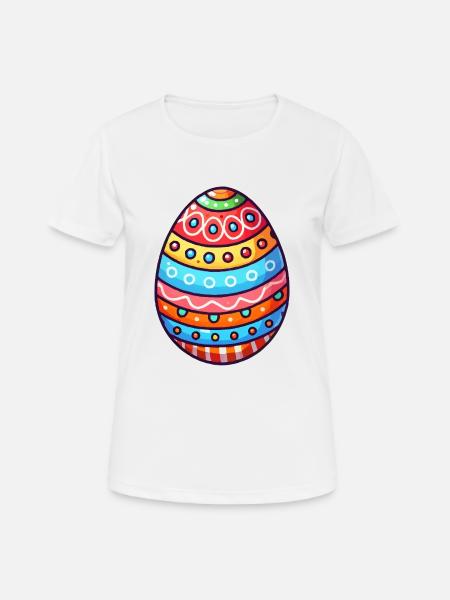 Œuf de Pâques - T-shirt respirant Femme - blanc