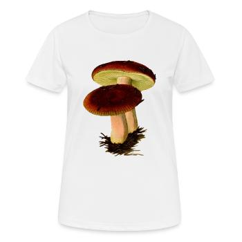 champignons champignons vegetables126 veggie veggie champignons - T-shirt respirant Femme - blanc - Devant - AI Model Female 172 dark (172cm)