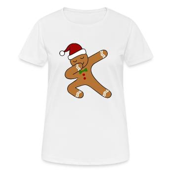 Dubbing gingerbread - Women's Breathable T-Shirt - white - Front - AI Model Female 172 dark (172cm)