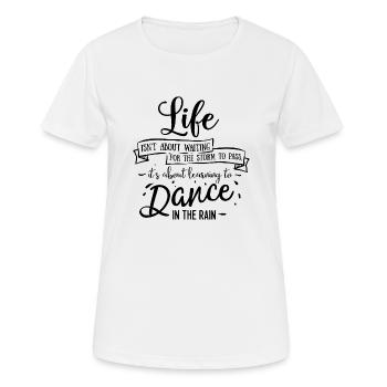Danse sous la pluie - T-shirt respirant Femme - blanc - Devant - AI Model Female 172 dark (172cm)