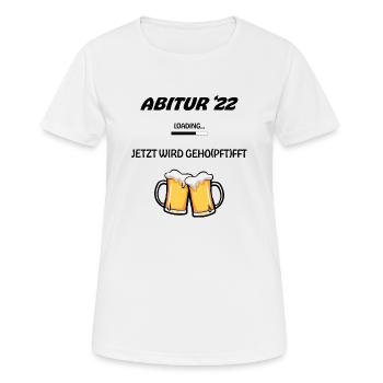 ABI 22 - Frauen T-Shirt atmungsaktiv - Weiß - Vorne - AI Model Female 172 dark (172cm)