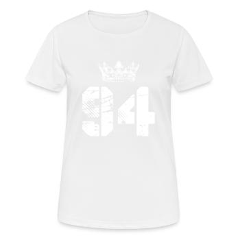 94 Number crown - Women's Breathable T-Shirt - white - Front - AI Model Female 172 dark (172cm)