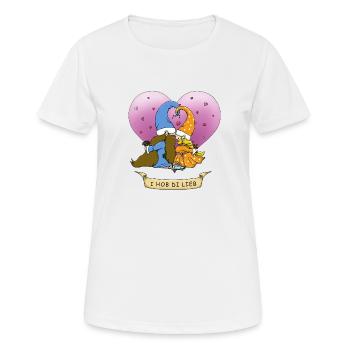 Zwergen Pärchen für Liebende - Bayerisch - Frauen T-Shirt atmungsaktiv - Weiß - Vorne - AI Model Female 172 dark (172cm)