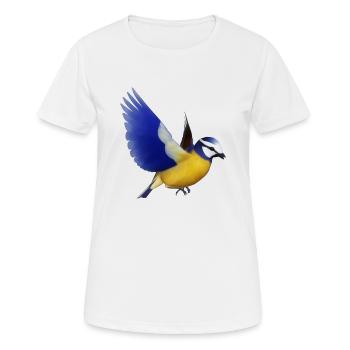 Le vol de la mésange - T-shirt respirant Femme - blanc - Devant - AI Model Female 172 dark (172cm)