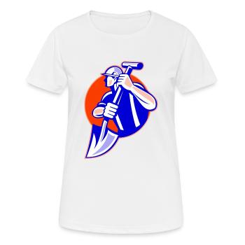 Der Baumeister - Frauen T-Shirt atmungsaktiv - Weiß - Vorne - AI Model Female 172 dark (172cm)
