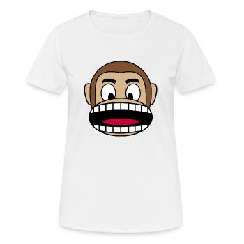 Affengesicht Geschenk - Frauen T-Shirt atmungsaktiv - Weiß - Vorne - AI Model Female 172 dark (172cm)