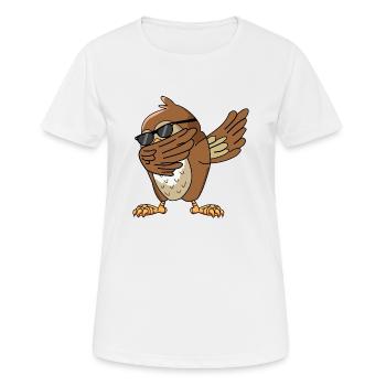 Eule Dabbing Dab Tanz Geschenk - Frauen T-Shirt atmungsaktiv - Weiß - Vorne - AI Model Female 172 dark (172cm)