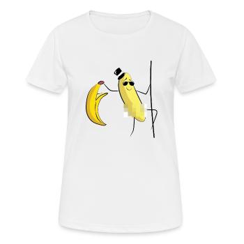banana banane strip strippen pole dance geschenk - Frauen T-Shirt atmungsaktiv - Weiß - Vorne - AI Model Female 172 dark (172cm)