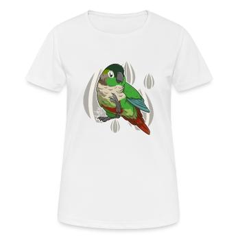 Cute green cheek conure - Women's Breathable T-Shirt - white - Front - AI Model Female 172 dark (172cm)