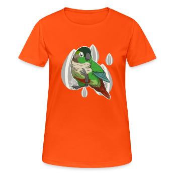 Cute green cheek conure - Women's Breathable T-Shirt - neon orange - Front - AI Model Female 172 dark (172cm)