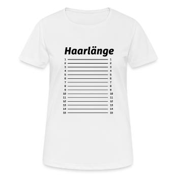 Haarwachstum messen! - Frauen T-Shirt atmungsaktiv - Weiß - Vorne - AI Model Female 172 dark (172cm)