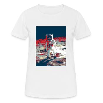 astronaute - T-shirt respirant Femme - blanc - Devant - AI Model Female 172 dark (172cm)