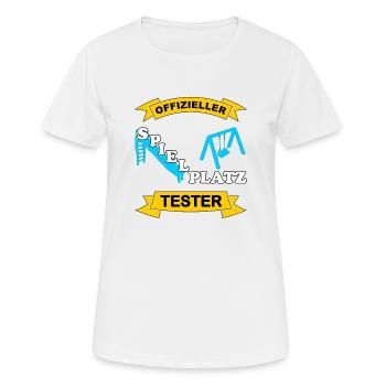 Spielplatz Tester - Frauen T-Shirt atmungsaktiv - Weiß - Vorne - AI Model Female 172 dark (172cm)