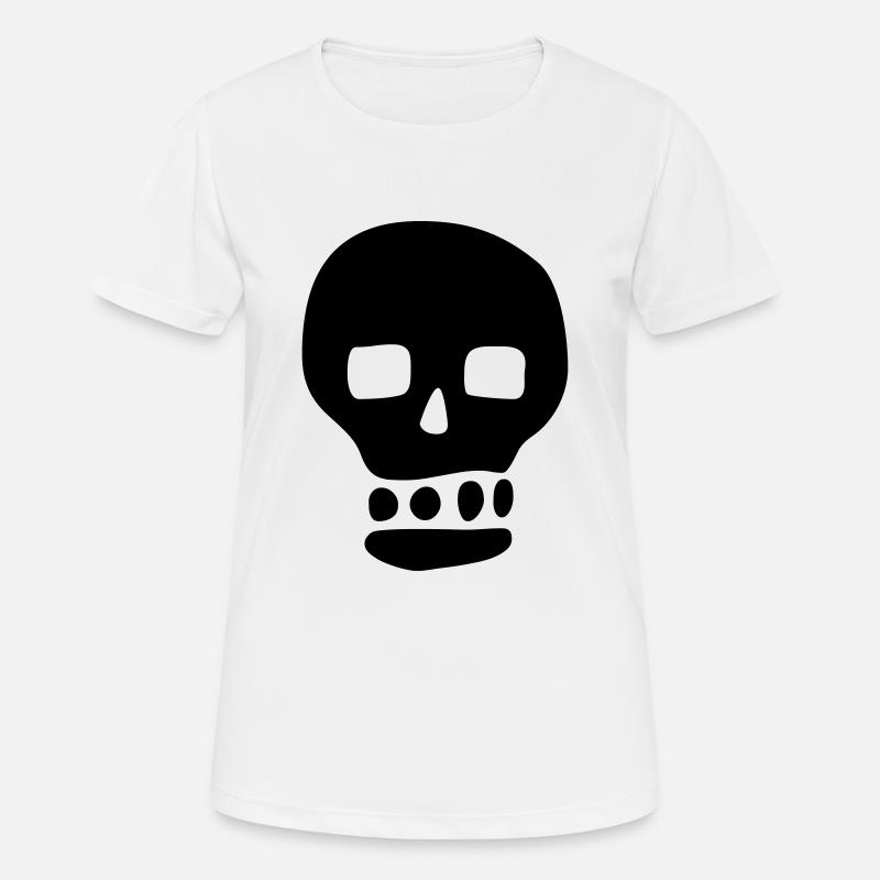 Skull / Pirate / Hacker - Women's Breathable T-Shirt - white
