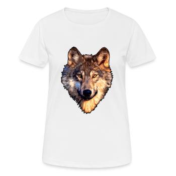 Loup - T-shirt respirant Femme - blanc - Devant - AI Model Female 172 dark (172cm)