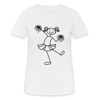 cheerleader - T-shirt respirant Femme - blanc - Devant - AI Model Female 172 dark (172cm)