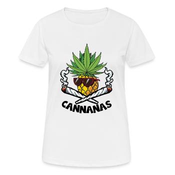 CANNANAS CANNABIS HANF KIFFEN KIFFER MARIHUANA - Frauen T-Shirt atmungsaktiv - Weiß - Vorne - AI Model Female 172 dark (172cm)