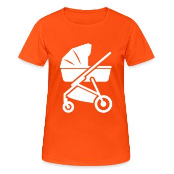 Stroller baby - Women's Breathable T-Shirt - neon orange - Front - AI Model Female 172 dark (172cm)