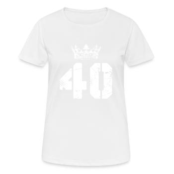 40 Zahl Krone - Frauen T-Shirt atmungsaktiv - Weiß - Vorne - AI Model Female 172 dark (172cm)