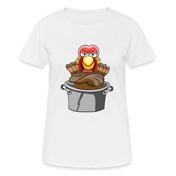 Dinde, dinde, volaille - T-shirt respirant Femme - blanc - Devant - AI Model Female 172 dark (172cm)