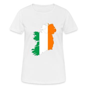 Irlande - T-shirt respirant Femme - blanc - Devant - AI Model Female 172 dark (172cm)
