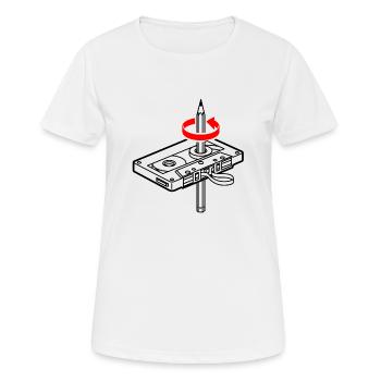 Tape & Pen - T-shirt respirant Femme - blanc - Devant - AI Model Female 172 dark (172cm)