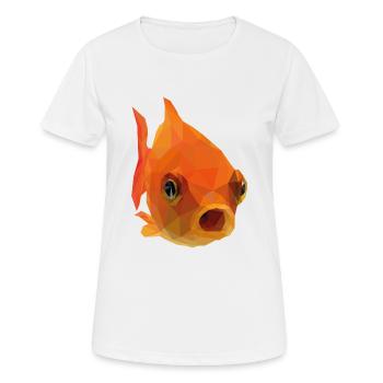 goldfish - Women's Breathable T-Shirt - white - Front - AI Model Female 172 dark (172cm)