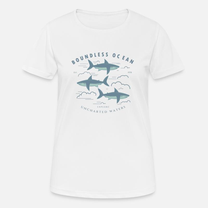 Boundless ocean, explore uncharted waters - Women's Breathable T-Shirt - white