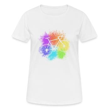 Racing bike colorful - Women's Breathable T-Shirt - white - Front - AI Model Female 172 dark (172cm)