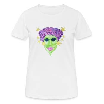 Princesse paillettes - T-shirt respirant Femme - blanc - Devant - AI Model Female 172 dark (172cm)
