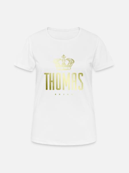 Thomas - Frauen T-Shirt atmungsaktiv - Weiß