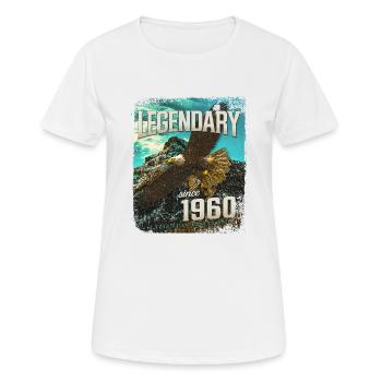 Légendaire depuis 1960 - T-shirt respirant Femme - blanc - Devant - AI Model Female 172 dark (172cm)