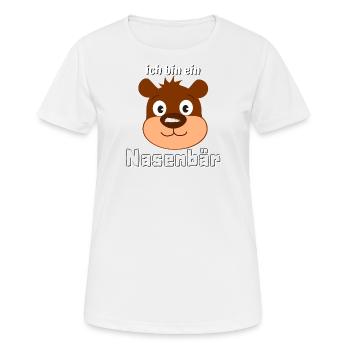 ich bin ein Nasenbär - Frauen T-Shirt atmungsaktiv - Weiß - Vorne - AI Model Female 172 dark (172cm)