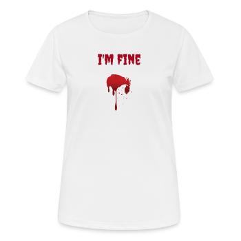 Je suis une plaie de sang fine (idée cadeau Halloween) - T-shirt respirant Femme - blanc - Devant - AI Model Female 172 dark (172cm)