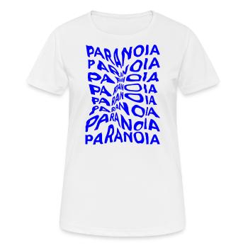 paranoïa, illusion d’optique de la typographie liquide - T-shirt respirant Femme - blanc - Devant - AI Model Female 172 dark (172cm)