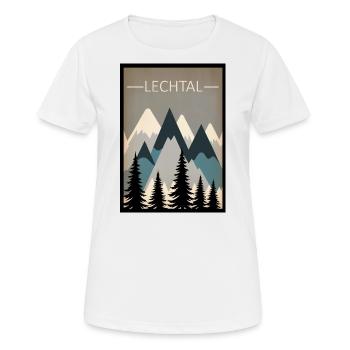 Vallée de Lech - T-shirt respirant Femme - blanc - Devant - AI Model Female 172 dark (172cm)