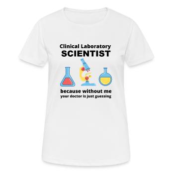 scientifique - T-shirt respirant Femme - blanc - Devant - AI Model Female 172 dark (172cm)