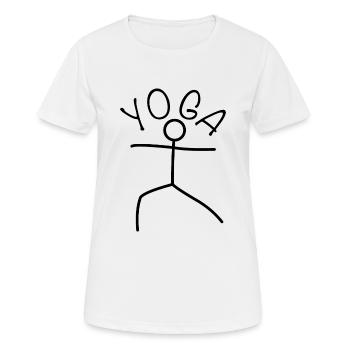 Yoga - T-shirt respirant Femme - blanc - Devant - AI Model Female 172 dark (172cm)