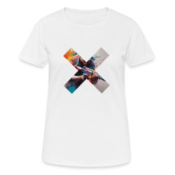 No War - Frauen T-Shirt atmungsaktiv - Weiß - Vorne - AI Model Female 172 dark (172cm)